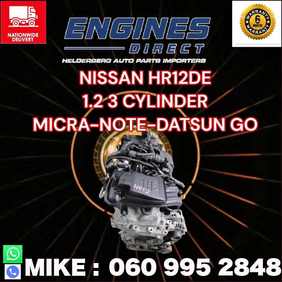 Import Nissan 1.2 HR12 Engine. - Private Seller Import Nissan 1.2 HR12 Engine. - Private Seller