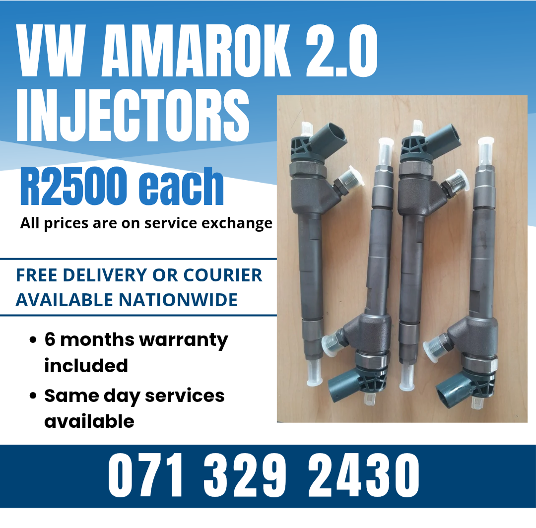 VW AMAROK 2.0 DIESEL INJECTORS FOR SALE WITH WARRANTY ON