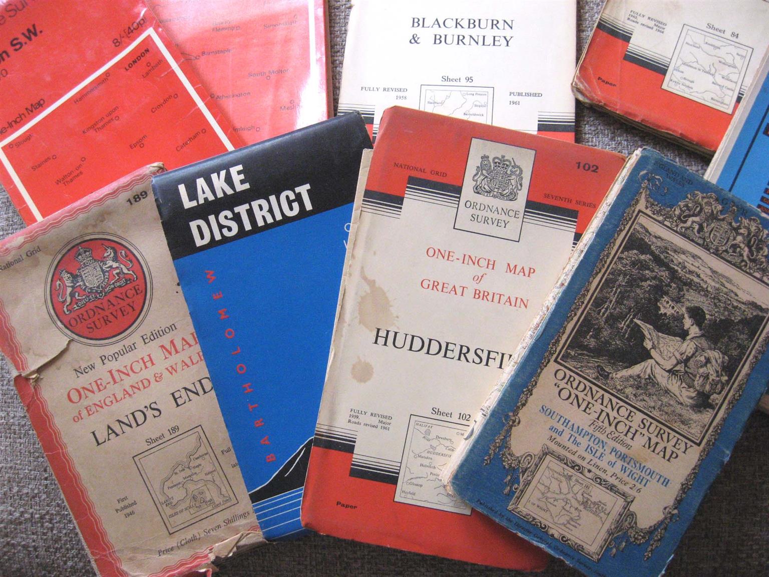 Antique British Hiking and Touring Maps