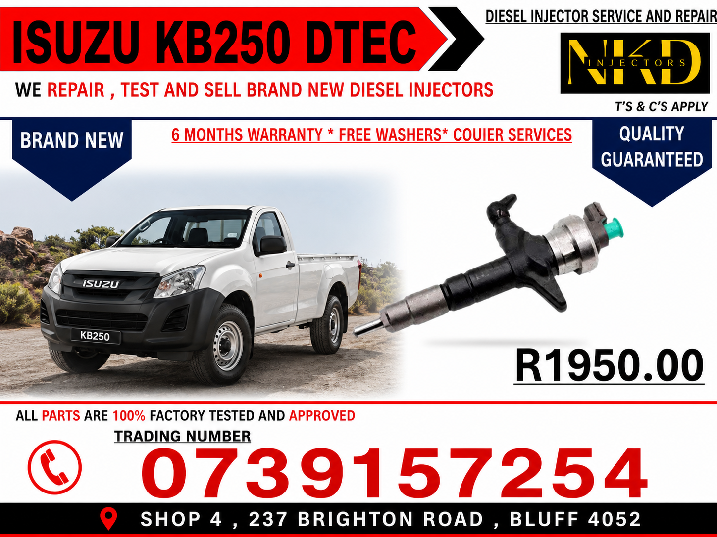 INJECTORS -ISUZU KB250 - Private Seller INJECTORS -ISUZU KB250 - Private Seller
