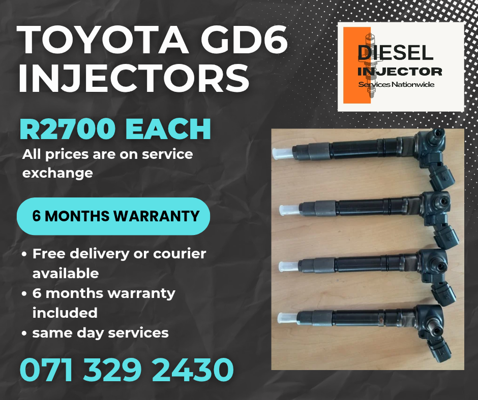 TOYOTA GD6 DIESEL INJECTORS FOR SALE WITH WARRANTY - Private Seller TOYOTA GD6 DIESEL INJECTORS FOR SALE WITH WARRANTY - Private Seller