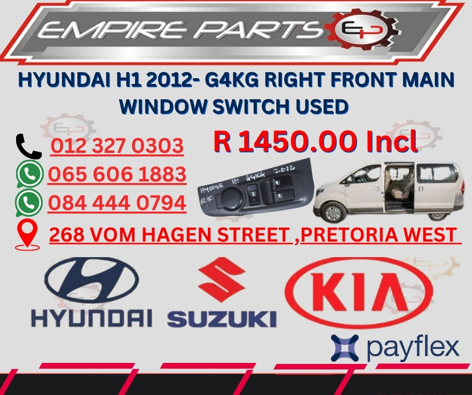 HYUNDAI H1 2012- G4KG RIGHT FRONT MAIN WINDOW SWITCH USED - Private Seller HYUNDAI H1 2012- G4KG RIGHT FRONT MAIN WINDOW SWITCH USED - Private Seller