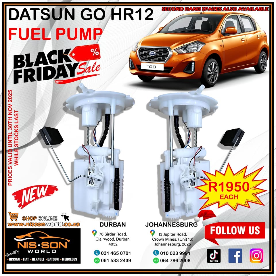 DATSUN GO HR12 FUEL PUMP - Private Seller DATSUN GO HR12 FUEL PUMP - Private Seller