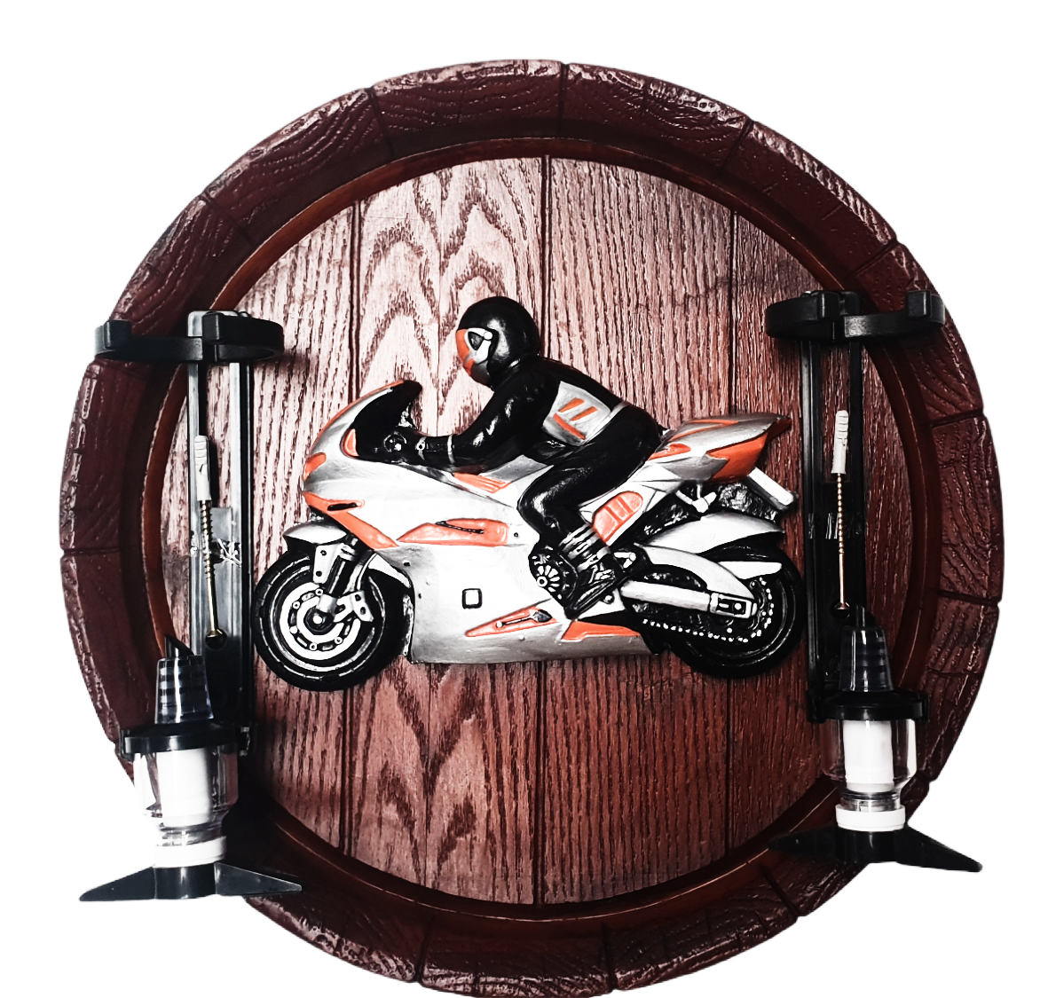 SUPERBIKE Liquor Dispensers: Large Barrel End with 2 Optics. Brand New Products.