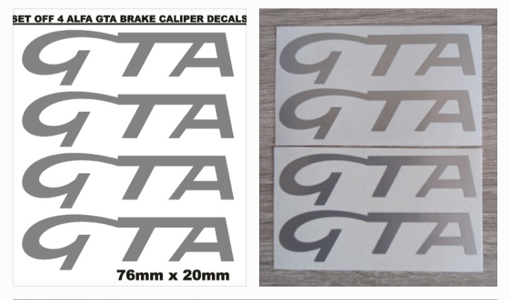 Alfa Romeo GTA brake caliper decals stickers sets - Private Seller Alfa Romeo GTA brake caliper decals stickers sets - Private Seller