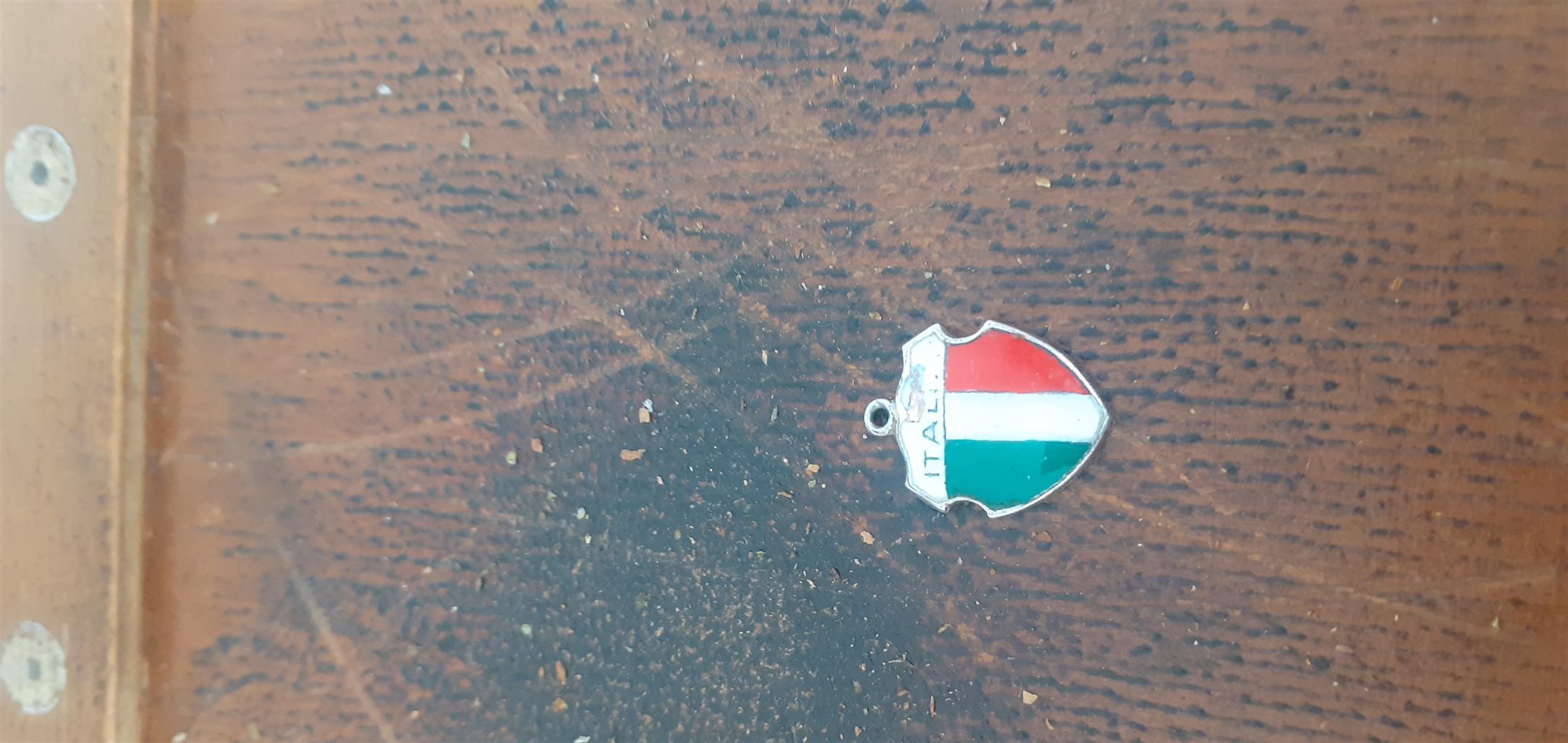 Vintage silver,enamel travel charms