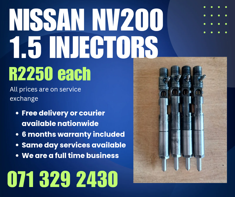 NISSAN NV200 1.5 INJECTORS FOR SALE WITH WARRANTY INCLUDED - Private Seller NISSAN NV200 1.5 INJECTORS FOR SALE WITH WARRANTY INCLUDED - Private Seller