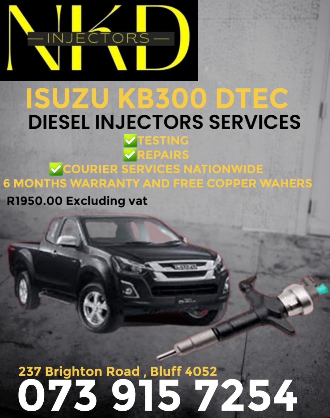 ISUZU KB300 DTEC INJECTORS FREE COPPER WASHERS - Private Seller ISUZU KB300 DTEC INJECTORS FREE COPPER WASHERS - Private Seller