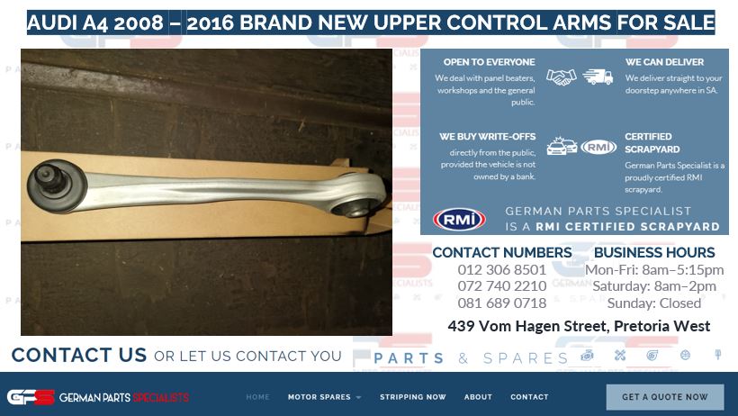 Audi A4 2008 – 2016 Brand New Upper Control Arms for sale - Private Seller Audi A4 2008 – 2016 Brand New Upper Control Arms for sale - Private Seller