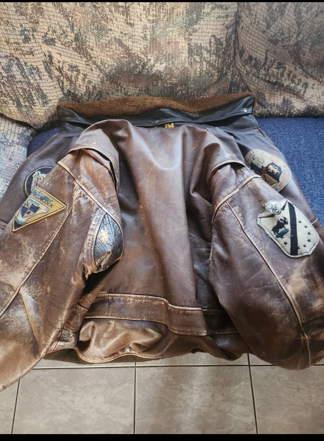 US navy father and son avirex bomber jacket.