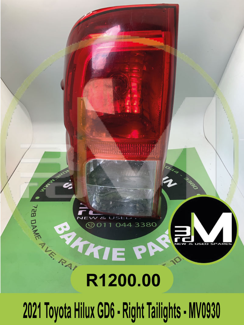 Tailights - Toyota Hilux GD6 - Private Seller Tailights - Toyota Hilux GD6 - Private Seller