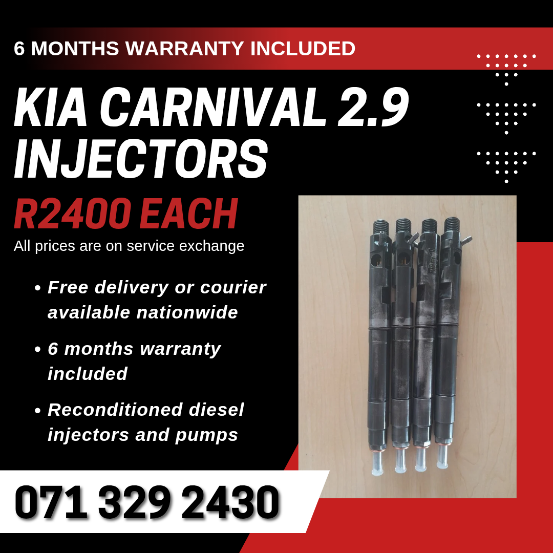 KIA CARNIVAL 2.9 INJECTORS FOR SALE WITH WARRANTY - Private Seller KIA CARNIVAL 2.9 INJECTORS FOR SALE WITH WARRANTY - Private Seller
