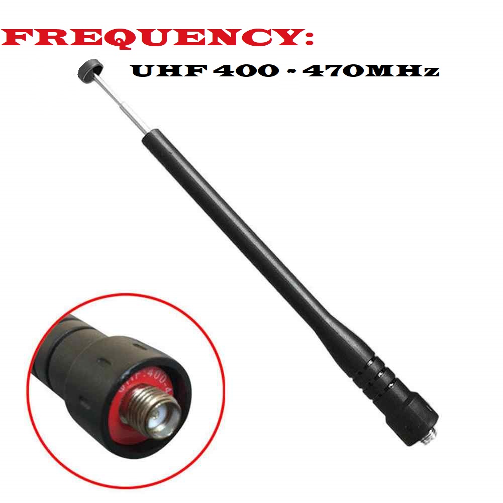 UHF Band Telescopic Antenna for Baofeng Walkie Talkies, Ham Radios, Transceivers