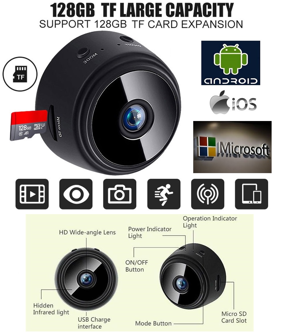 Miniature Spy Camera Portable HD1080P with Night Vision Motion Sensor + more NEW
