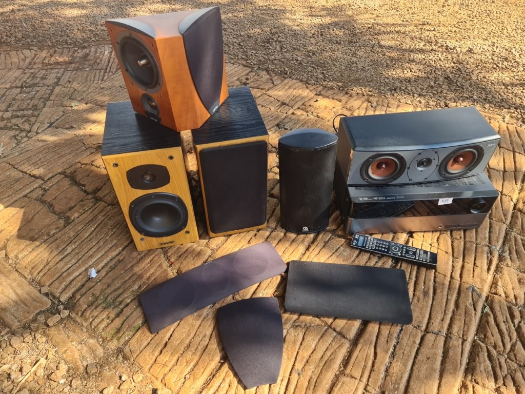 Harmon Kardon Avr 360 Reciever with Jamo, Tannoy and Boston Accoustic speakers.