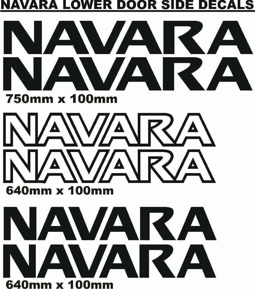 Nissan Navara stickers / roof bar stickers. - Private Seller