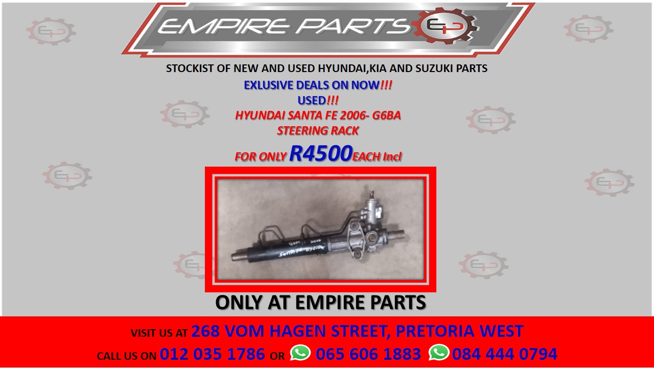 HYUNDAI SANTA FE 2006- G6BA STEERING RACK - Private Seller HYUNDAI SANTA FE 2006- G6BA STEERING RACK - Private Seller