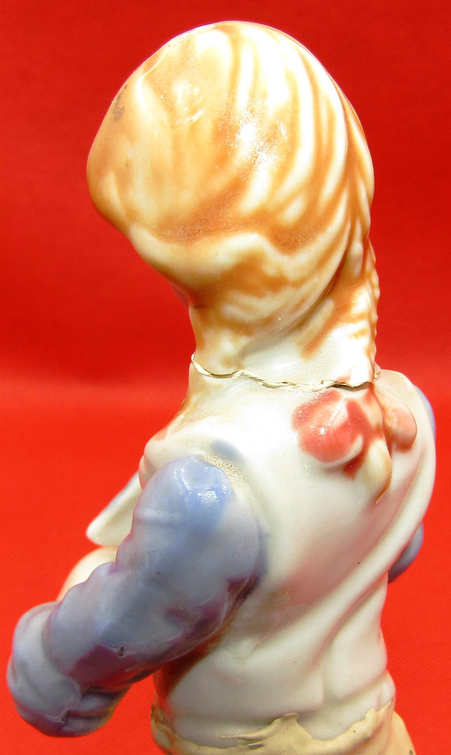 Girl with Rabbit Porcelain Figurine - flawed