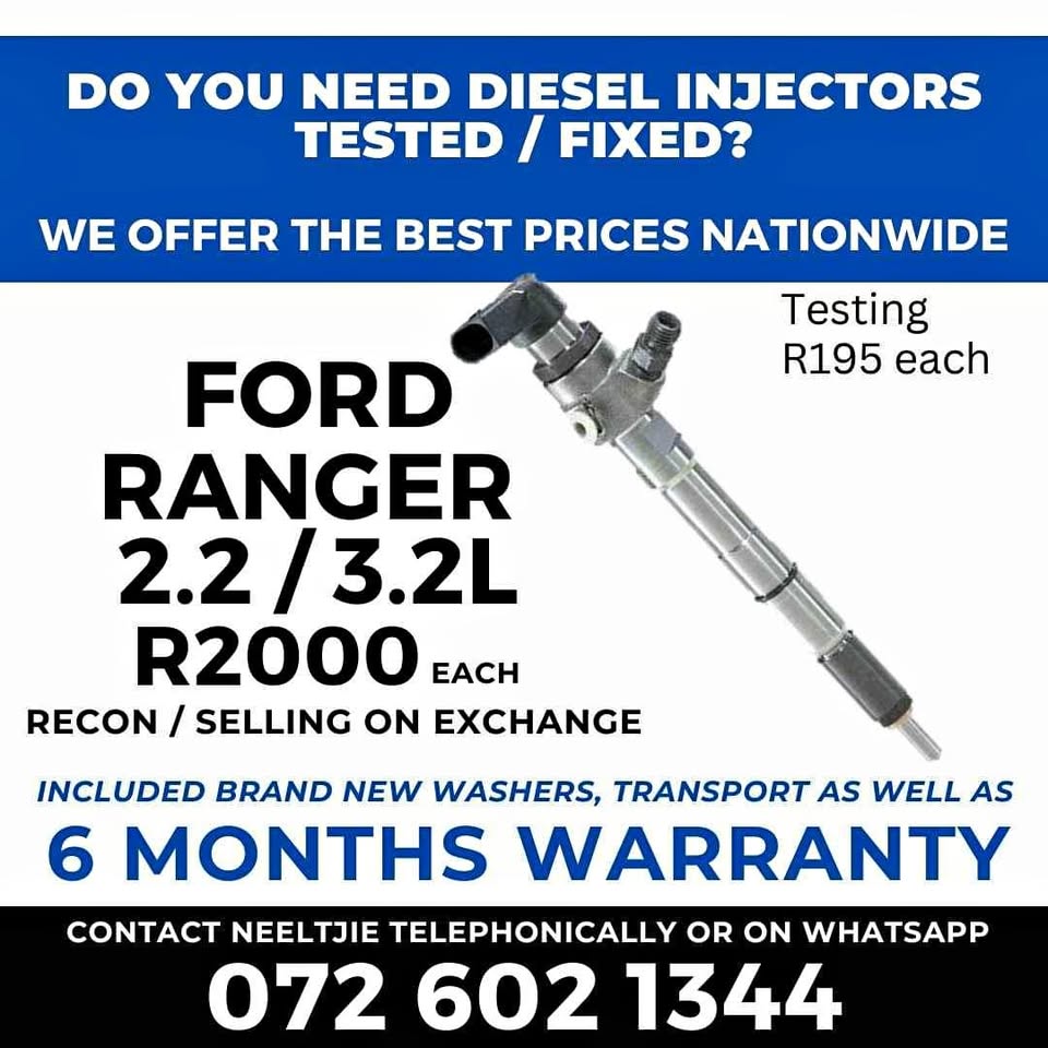 Ford Ranger 2.2 / 3.2L diesel injectors for sale - Private Seller Ford Ranger 2.2 / 3.2L diesel injectors for sale - Private Seller