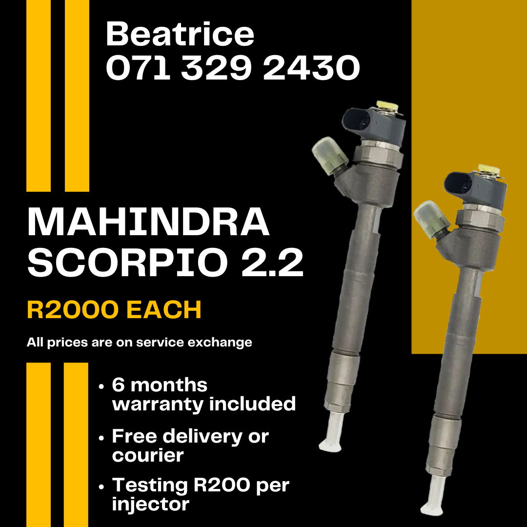 MAHINDRA SCORPIO 2.2 INJECTORS FOR SALE WITH WARRANTY - Private Seller MAHINDRA SCORPIO 2.2 INJECTORS FOR SALE WITH WARRANTY - Private Seller
