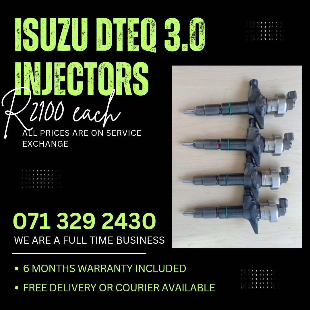 ISUZU DTEQ 3.0 INJECTORS FOR SALE WITH WARRANTY - Private Seller ISUZU DTEQ 3.0 INJECTORS FOR SALE WITH WARRANTY - Private Seller