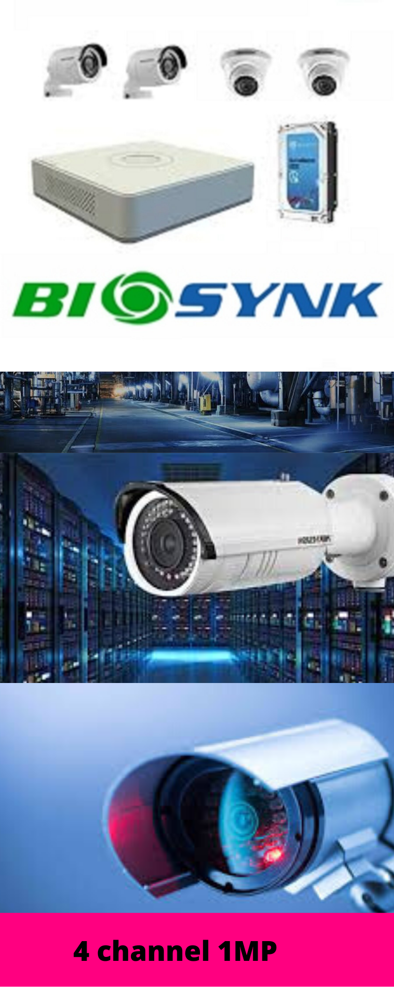 CCTV SYSTEMS HD 1MP 4 channel