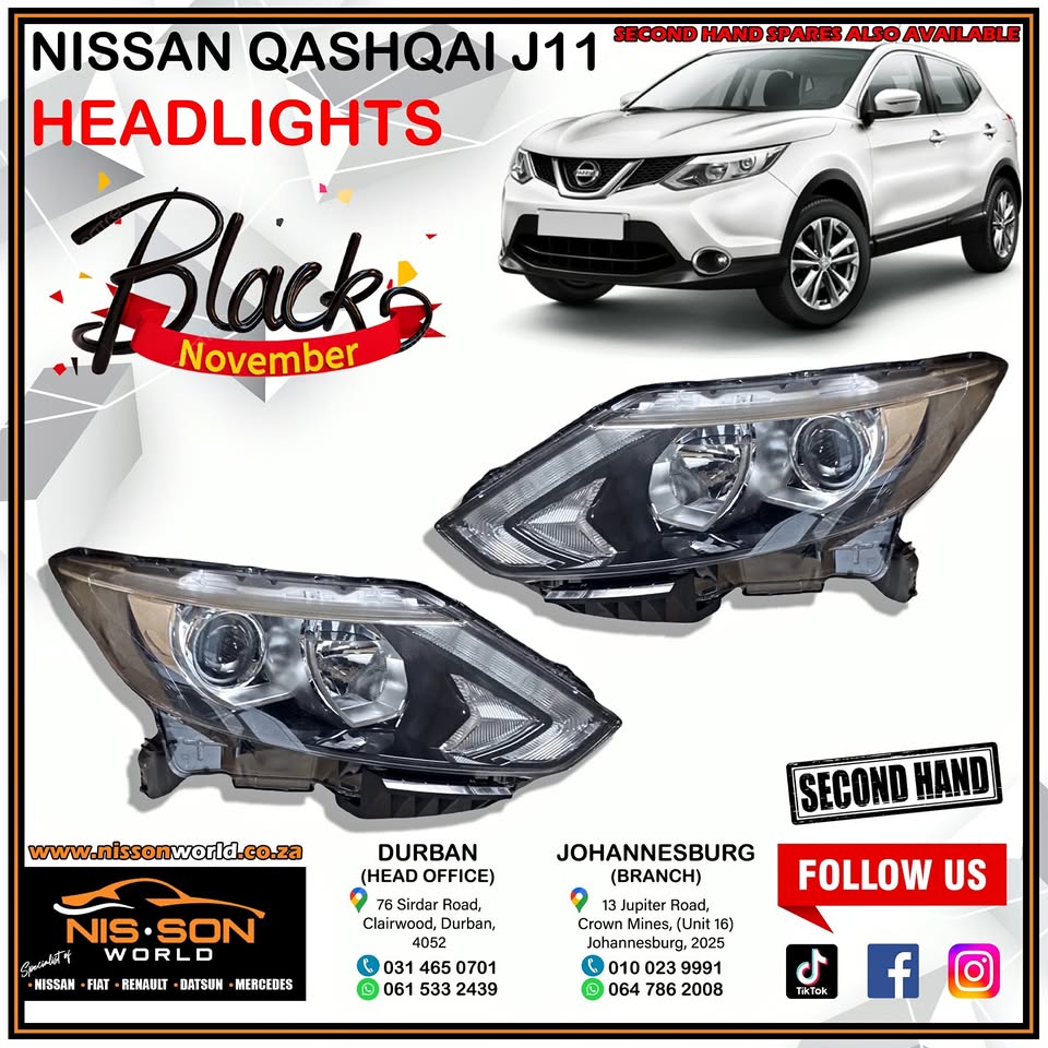 NISSAN QASHQAI J11 HEADLIGHTS