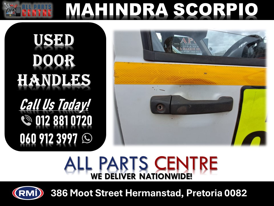 Used Mahindra Scorpio Mhawk door handles for sale Used Mahindra Scorpio Mhawk door handles for sale