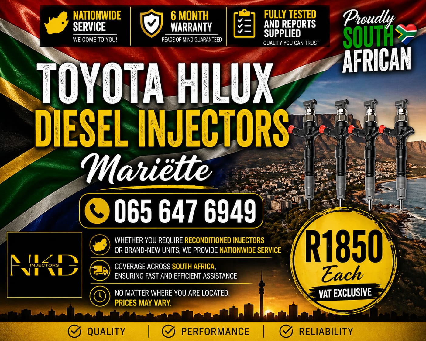 Diesel Injectors Toyota Hilux D4D - Private Seller Diesel Injectors Toyota Hilux D4D - Private Seller