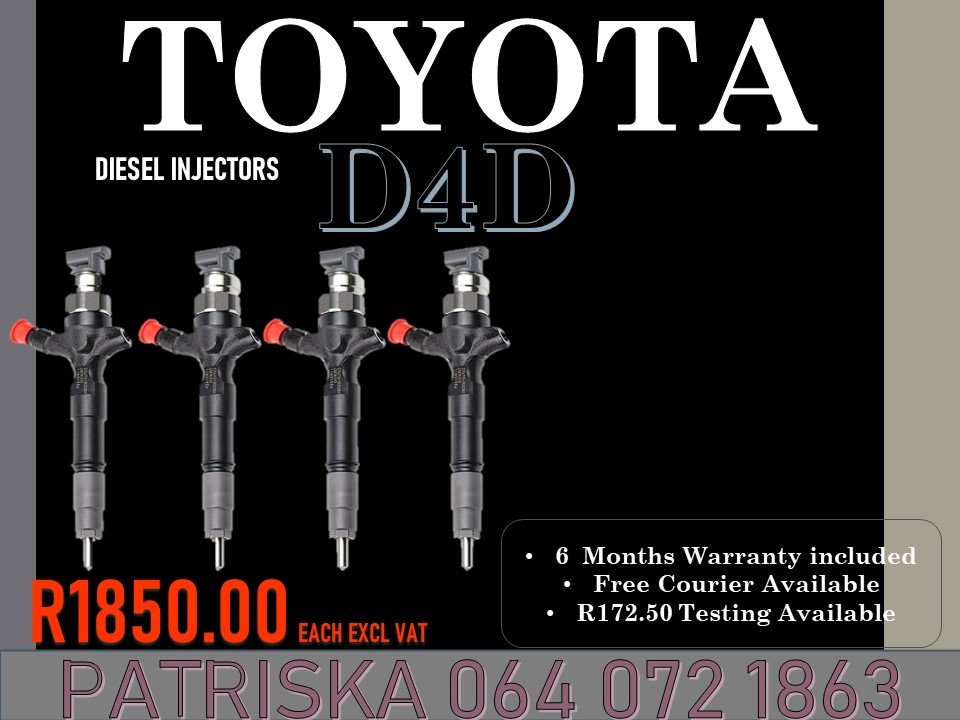Toyota D4D diesel injectors for sale on same day service - Private Seller Toyota D4D diesel injectors for sale on same day service - Private Seller