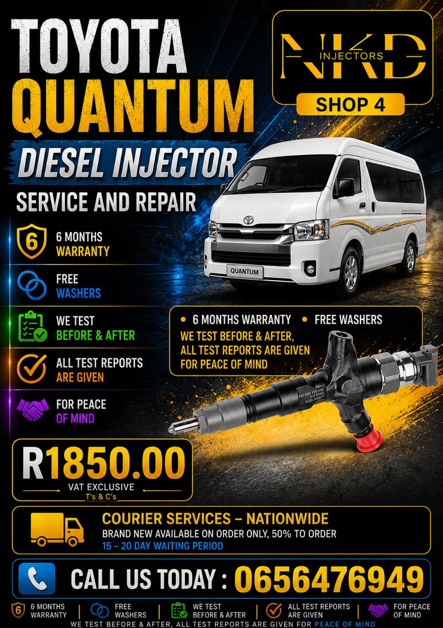 Toyota_Quantum_Diesel_Injectors_On_Recon_At_NKD - Private Seller Toyota_Quantum_Diesel_Injectors_On_Recon_At_NKD - Private Seller