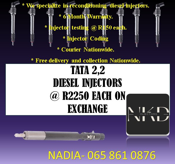 Tata 2.2 diesel injectors for sale or recon - Private Seller Tata 2.2 diesel injectors for sale or recon - Private Seller
