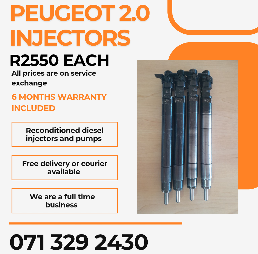 PEUGEOT 2.0 INJECTORS FOR SALE WITH WARRANTY INCLUDED - Private Seller PEUGEOT 2.0 INJECTORS FOR SALE WITH WARRANTY INCLUDED - Private Seller