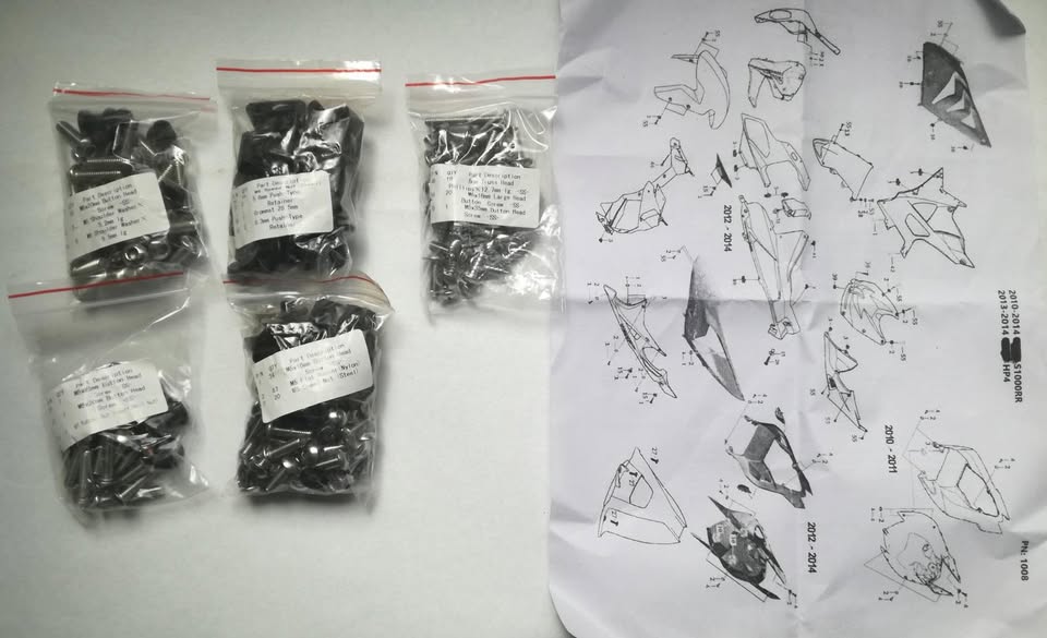 BOLT KITS COMPLETE – SUPER BIKES