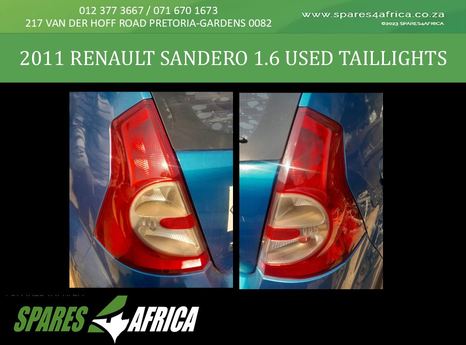 2011 Renault Sandero 1.6 Used Tail Light - Private Seller 2011 Renault Sandero 1.6 Used Tail Light - Private Seller