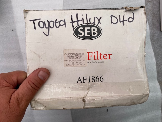 Toyota Hilux Air Filter. - Private Seller Toyota Hilux Air Filter. - Private Seller