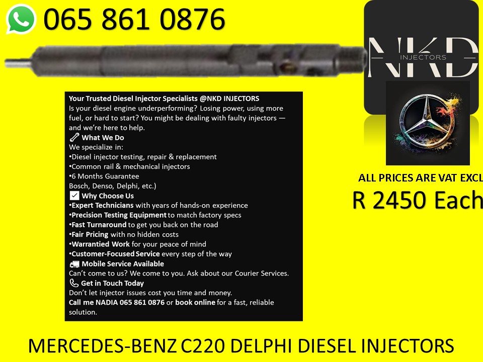 MERCEDES BENZ C220 DELPHI DIESEL INJECTORS FOR SALE - Private Seller MERCEDES BENZ C220 DELPHI DIESEL INJECTORS FOR SALE - Private Seller