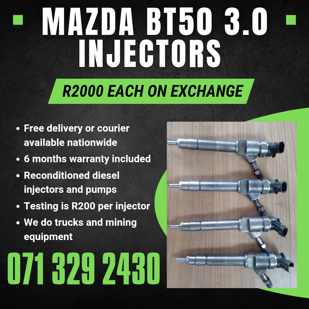 MAZDA BT50 3.0 INJECTORS FOR SALE WITH WARRANTY INCLUDED - Private Seller MAZDA BT50 3.0 INJECTORS FOR SALE WITH WARRANTY INCLUDED - Private Seller