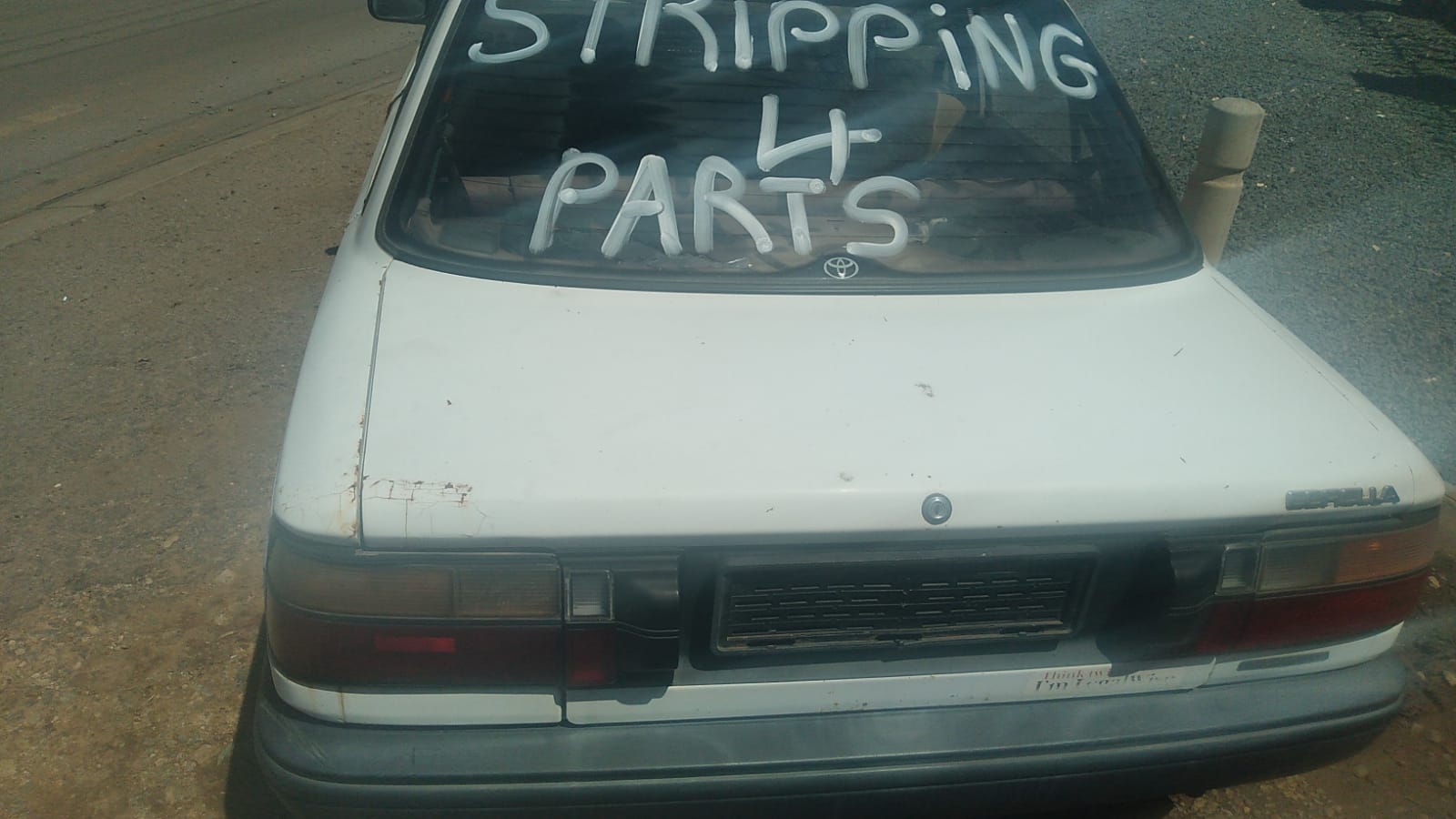 Toyota Corolla Stripping for Spares Kentucky Rounder shape
