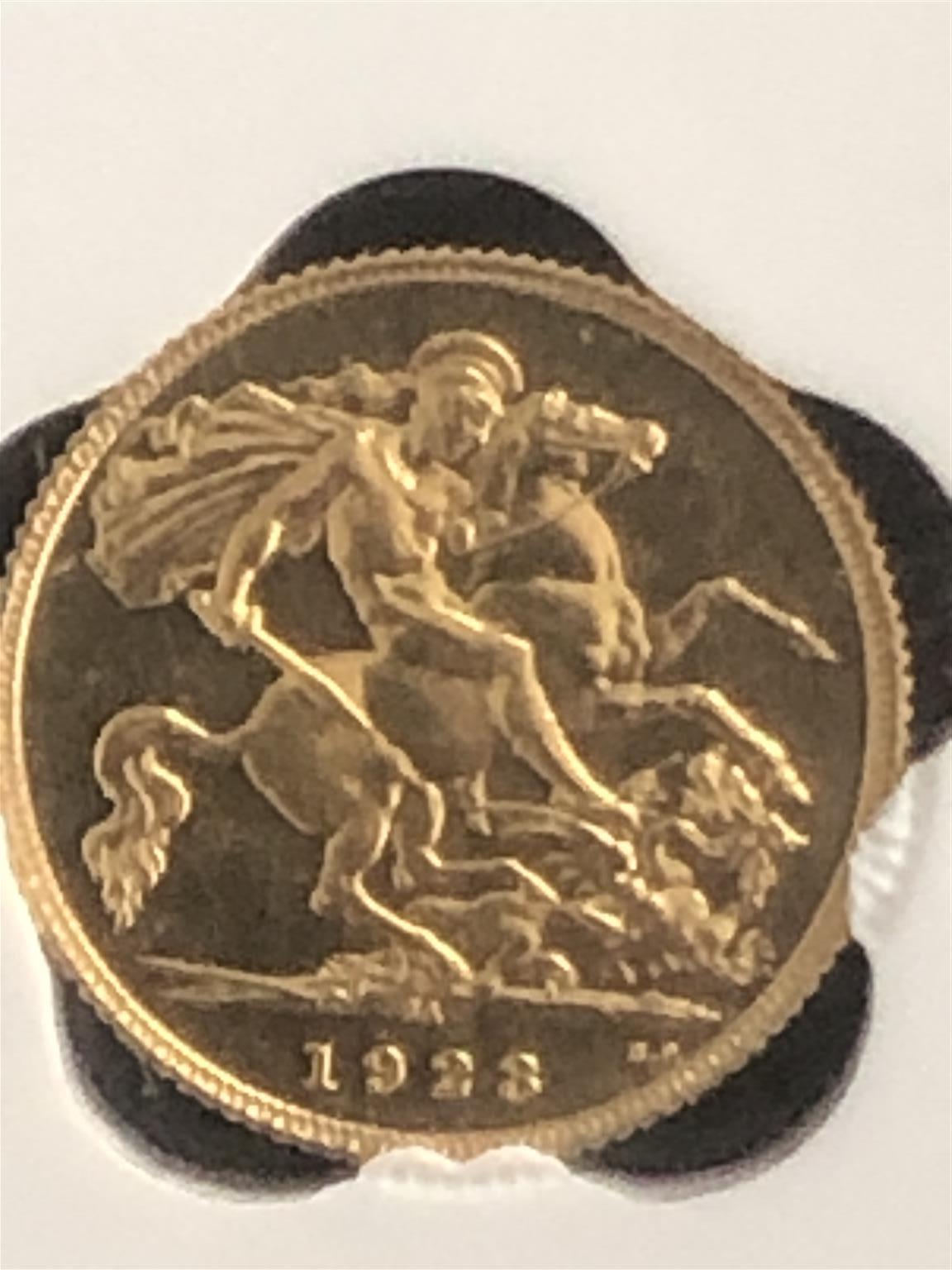 Extremely Rare & Scarce SA 1923 Full Gold Sovereign Coin In High Grade Extremely Rare & Scarce SA 1923 Full Gold Sovereign Coin In High Grade