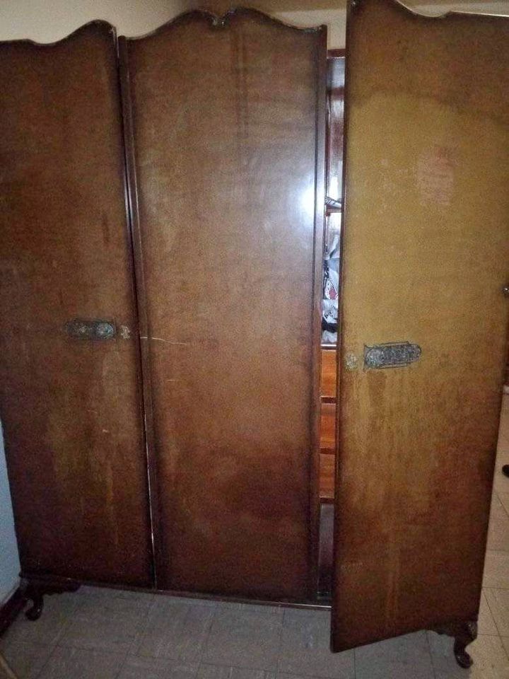 Antique 3 door and 2 door wardrobe