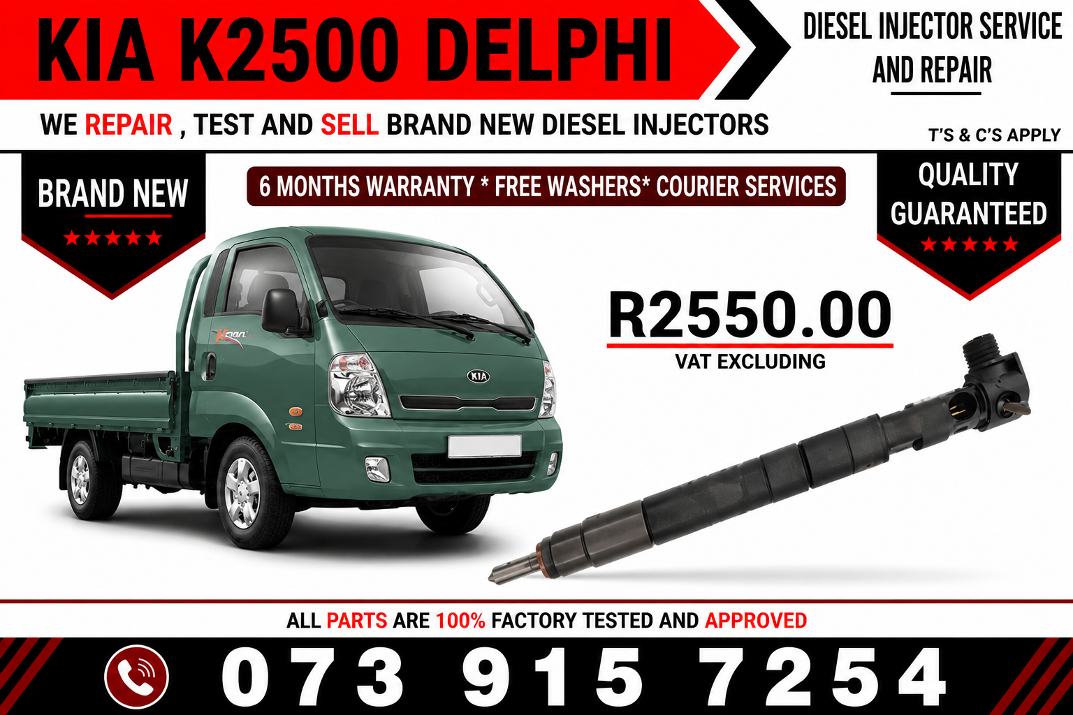 _Kia_K2500_Delphi_Diesel_Fuel_Injectors - Private Seller _Kia_K2500_Delphi_Diesel_Fuel_Injectors - Private Seller