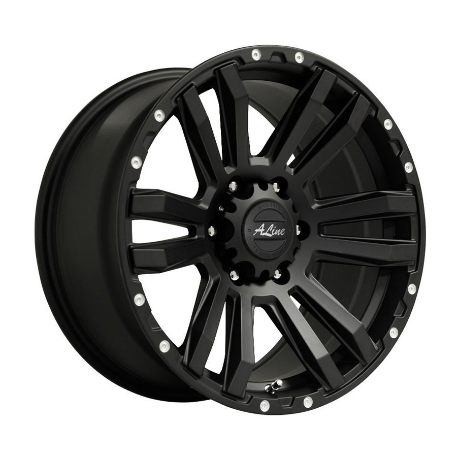 16″ A-Line Scavenger 6/139 Satin Black Alloy Wheels