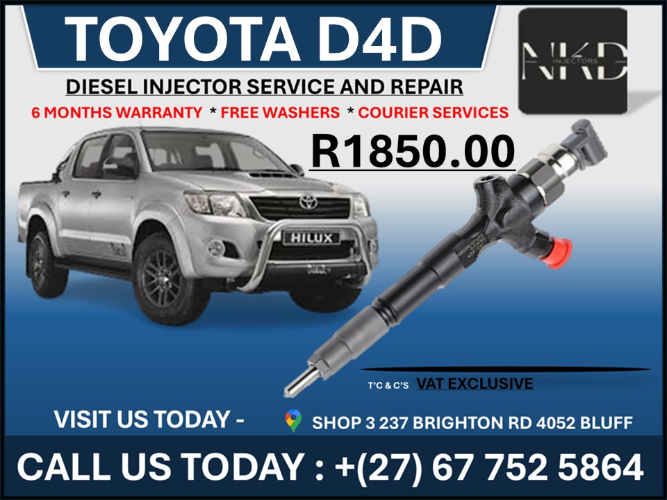 Toyota D4D Diesel Injectors on Recondition