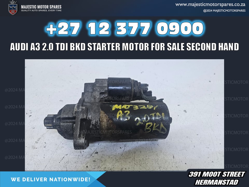 Audi A3 2.0 TDI BKD Starter Motor for Sale - Private Seller Audi A3 2.0 TDI BKD Starter Motor for Sale - Private Seller