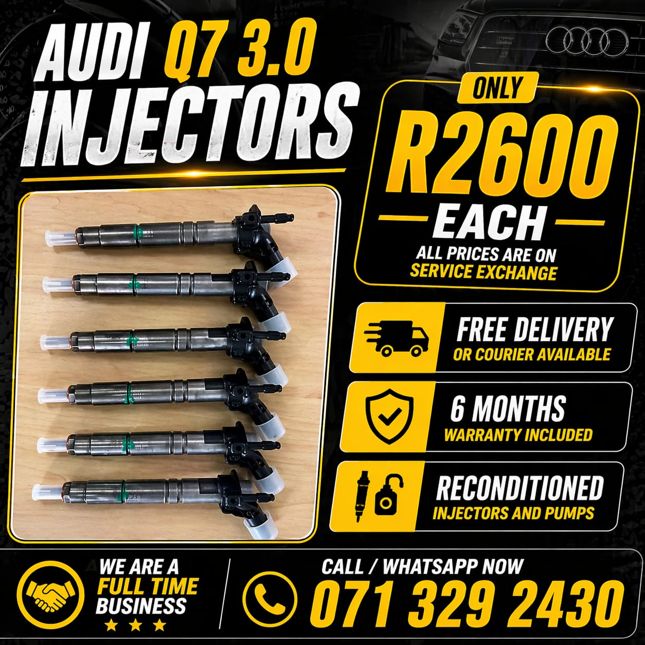 AUDI Q7 3.0 INJECTORS FOR SALE WITH WARRANTY INCLUDED - Private Seller AUDI Q7 3.0 INJECTORS FOR SALE WITH WARRANTY INCLUDED - Private Seller