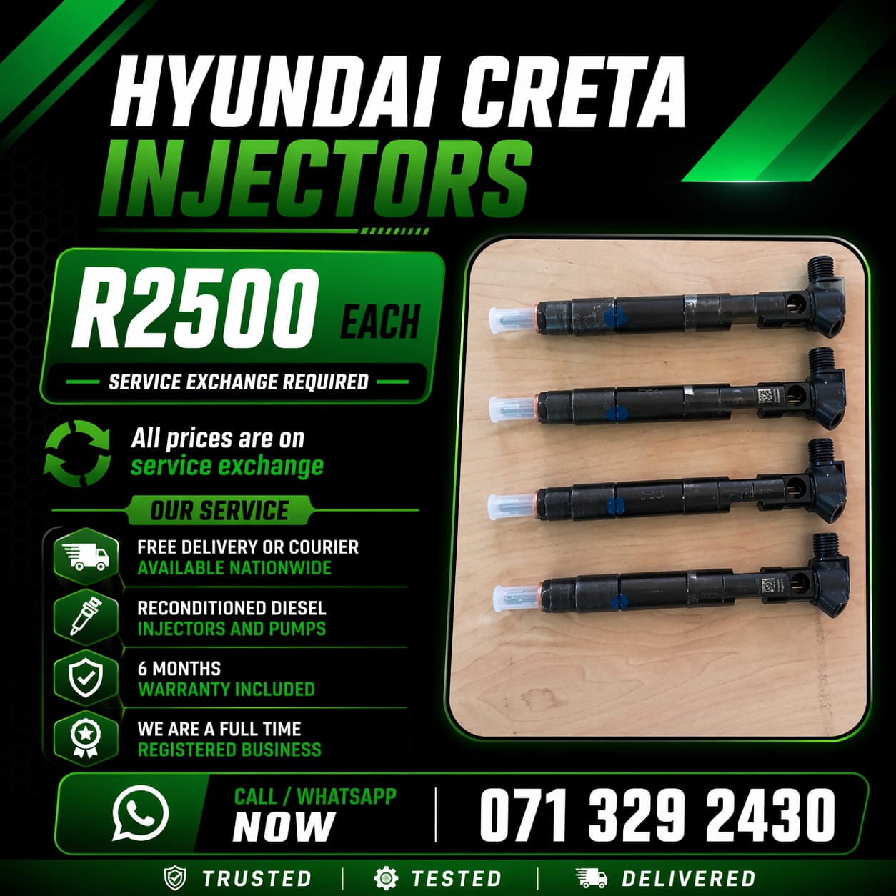 HYUNDAI CRETA 1.5 INJECTORS FOR SALE WITH WARRANTY INCLUDED - Private Seller HYUNDAI CRETA 1.5 INJECTORS FOR SALE WITH WARRANTY INCLUDED - Private Seller