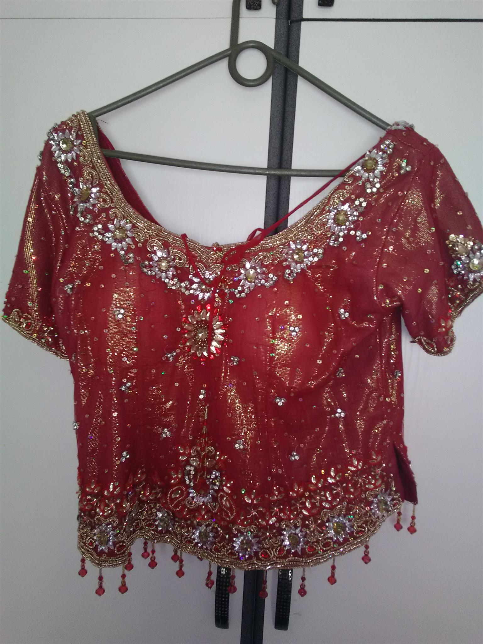 RED MERMAID STYLE GARARA SIZE 34 FOR SALE