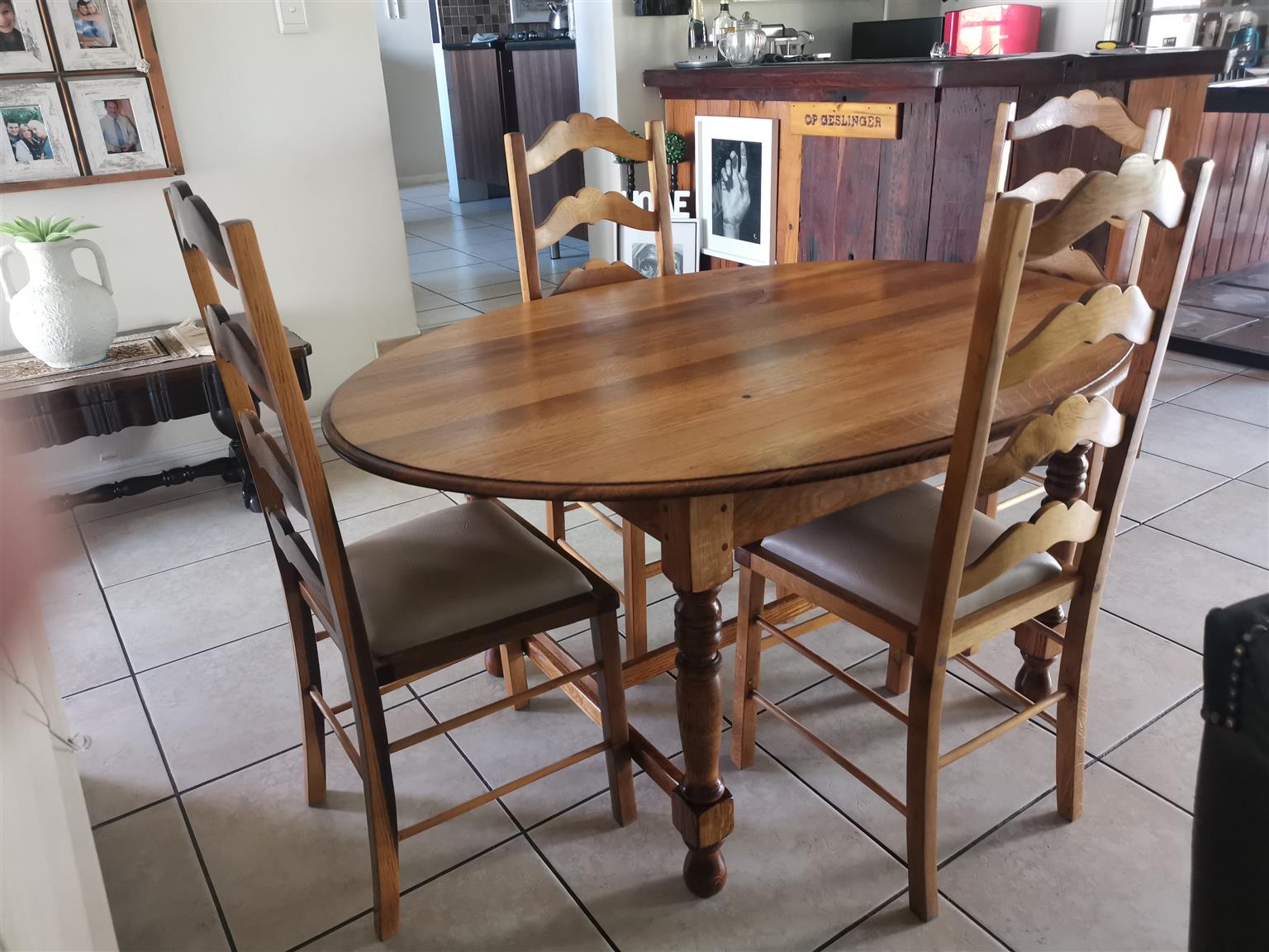 Solid Oak  4 seater dining set