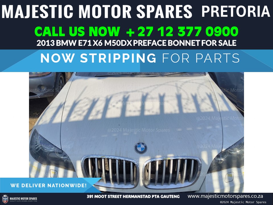 BMW X6 E71 Preface M50d Bonnet for Sale – Used - Private Seller BMW X6 E71 Preface M50d Bonnet for Sale – Used - Private Seller